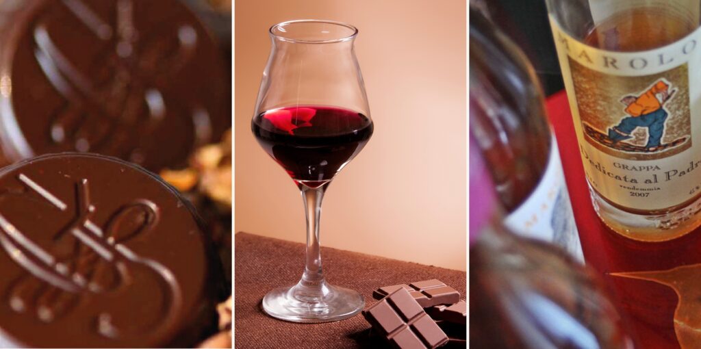Come abbinare il cioccolato con vino e distillati?