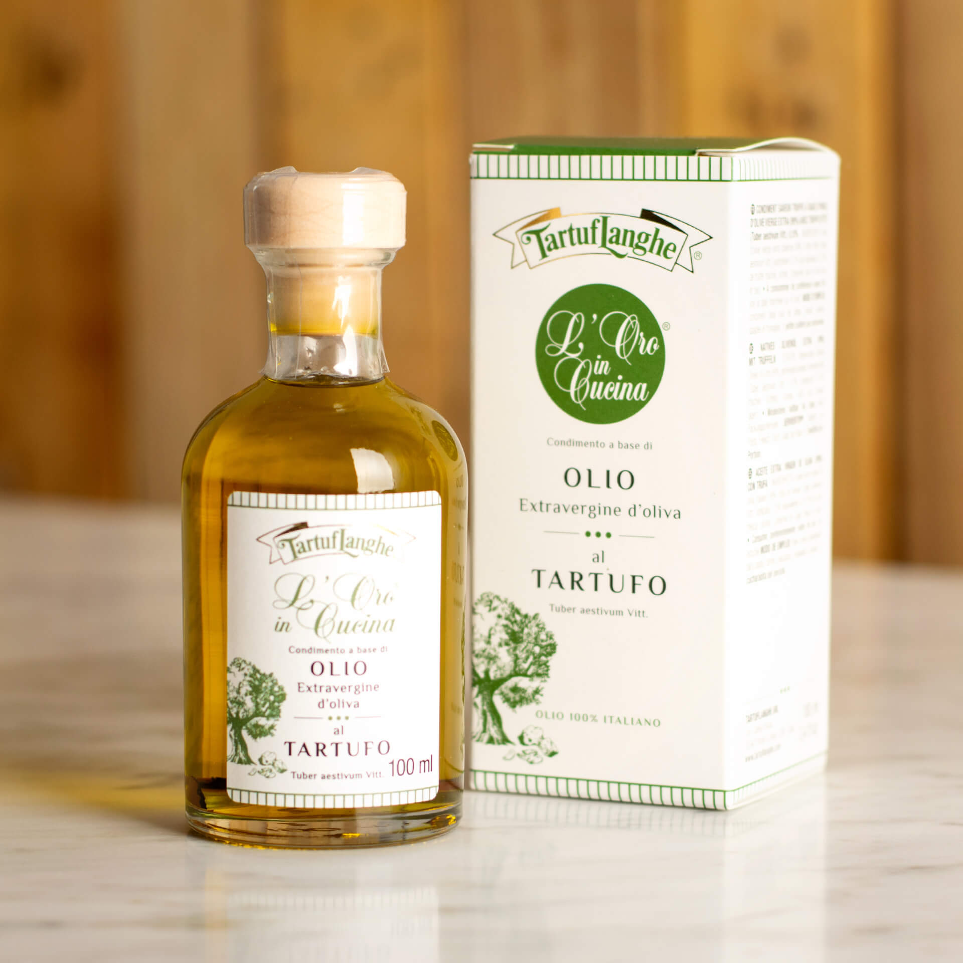 Olio extravergine di oliva con Tartufo Nero Estivo in fette