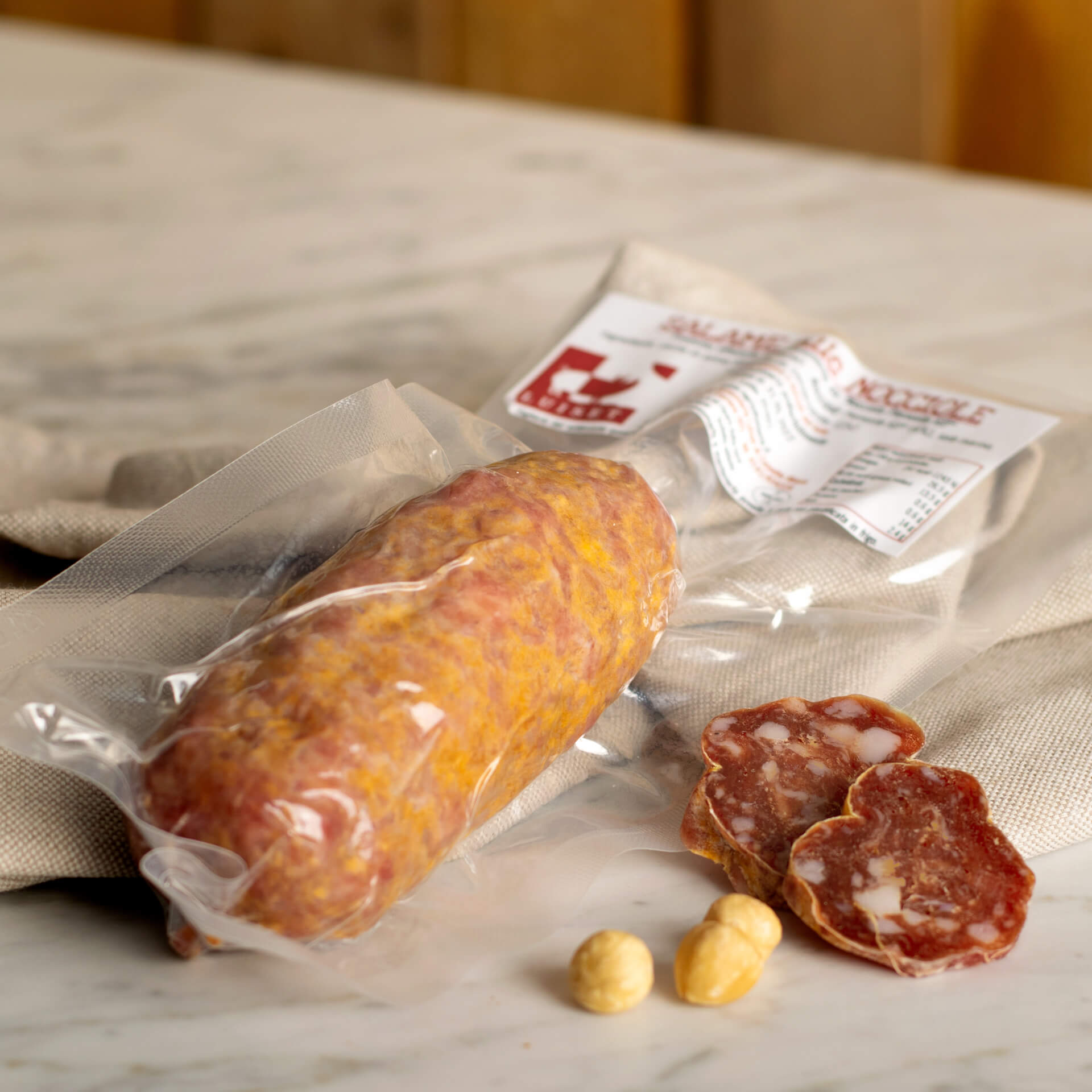 Salami with Nocciola Piemonte IGP