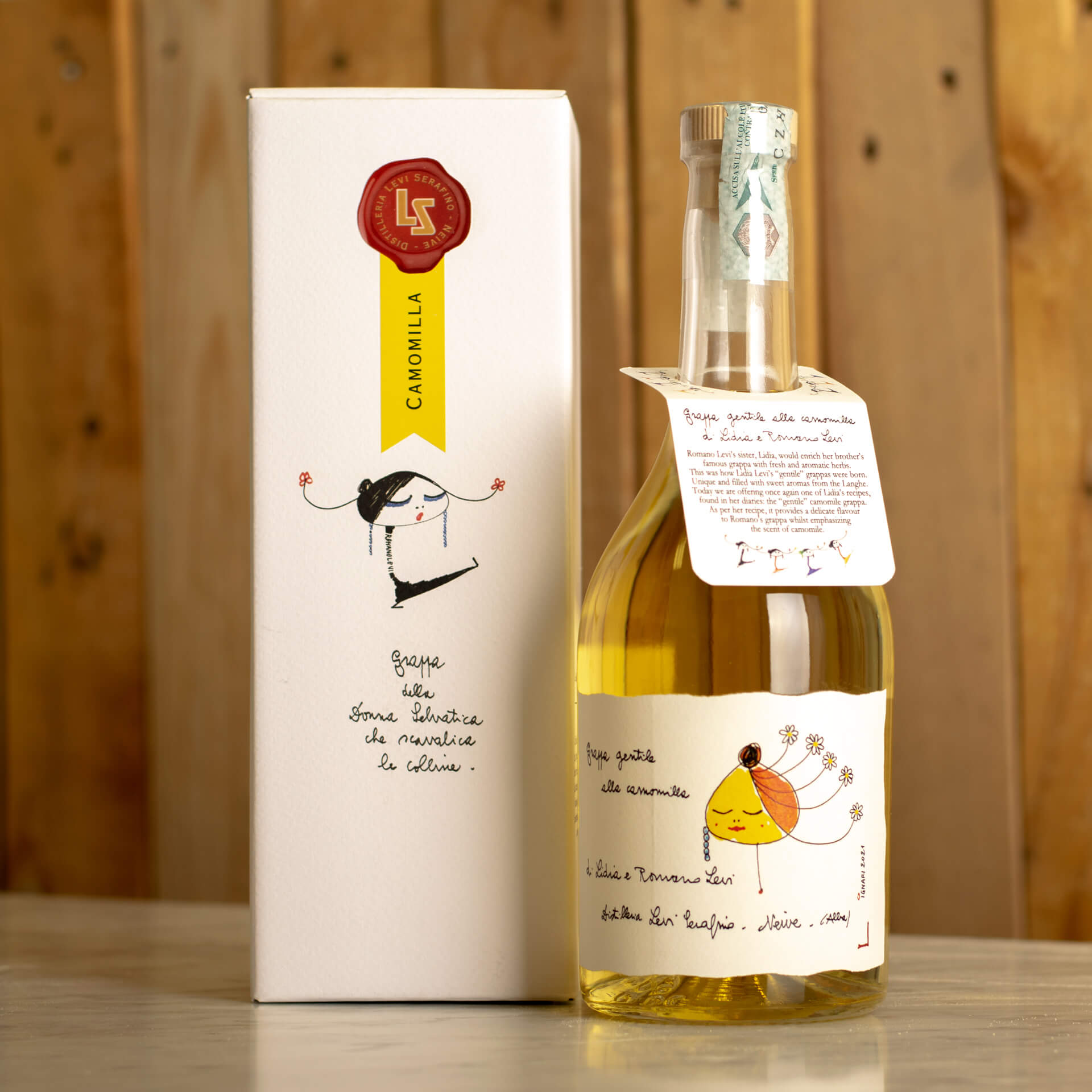 Chamomile Grappa Gentile of Romano Levi