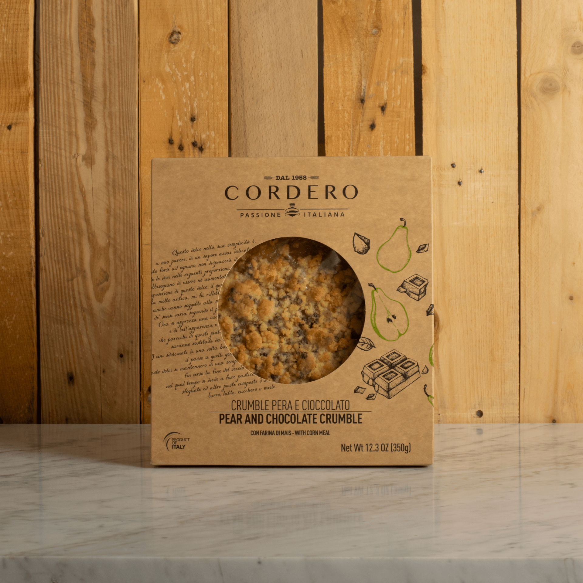 Crumble di Mais Pera e Cioccolato 350g