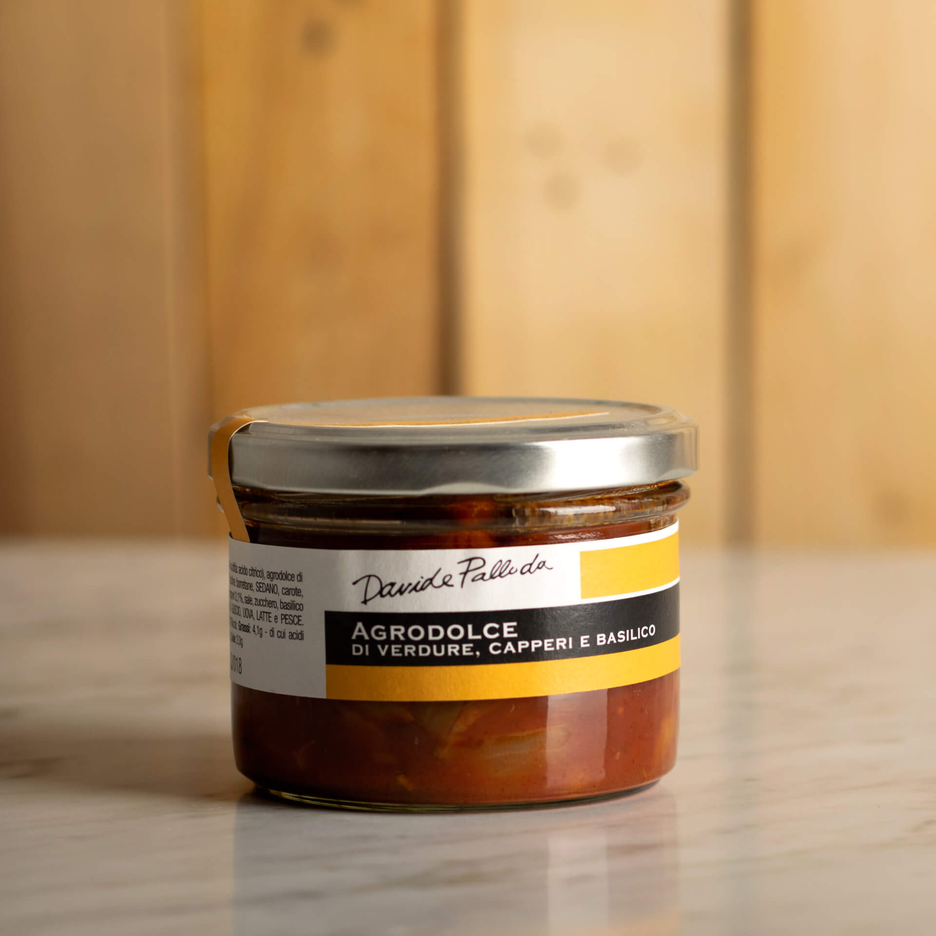 Agrodolce di verdure, capperi e basilico 180g