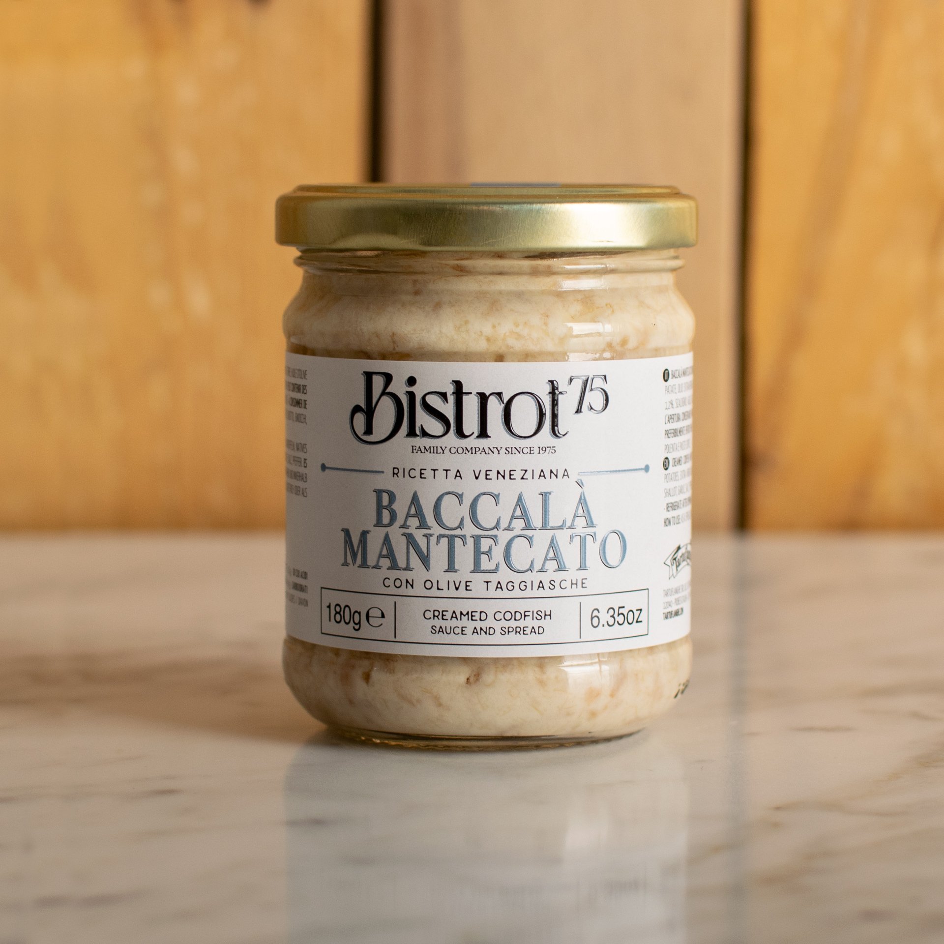 Baccalà Mantecato con Olive Taggiasche 180g
