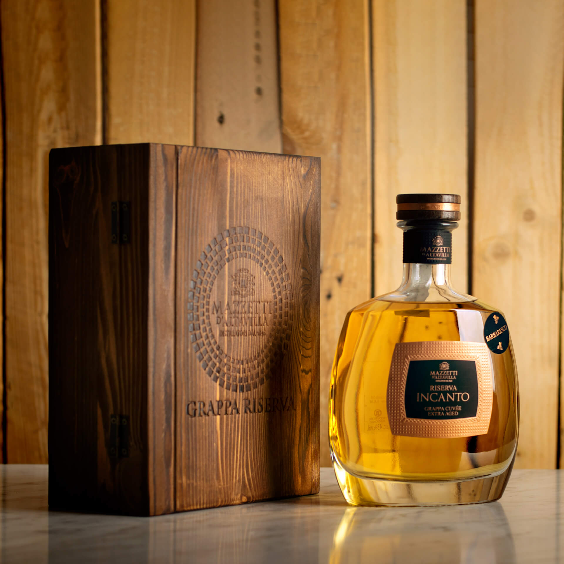 Grappa Mazzetti Riserva Incanto - Wooden Box