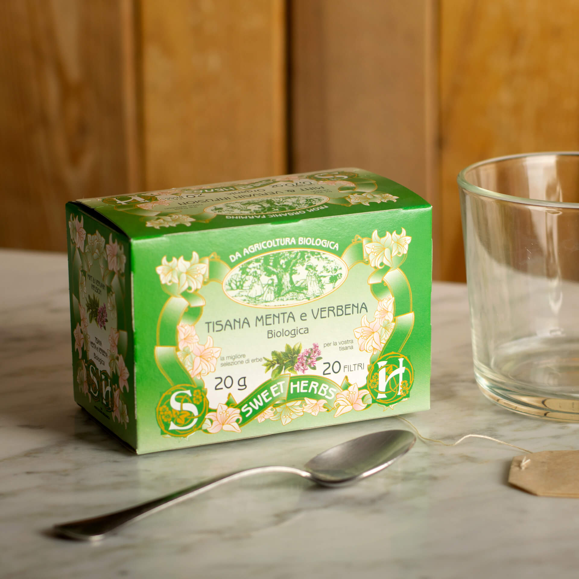 Organic Mint and Verbena herbal tea