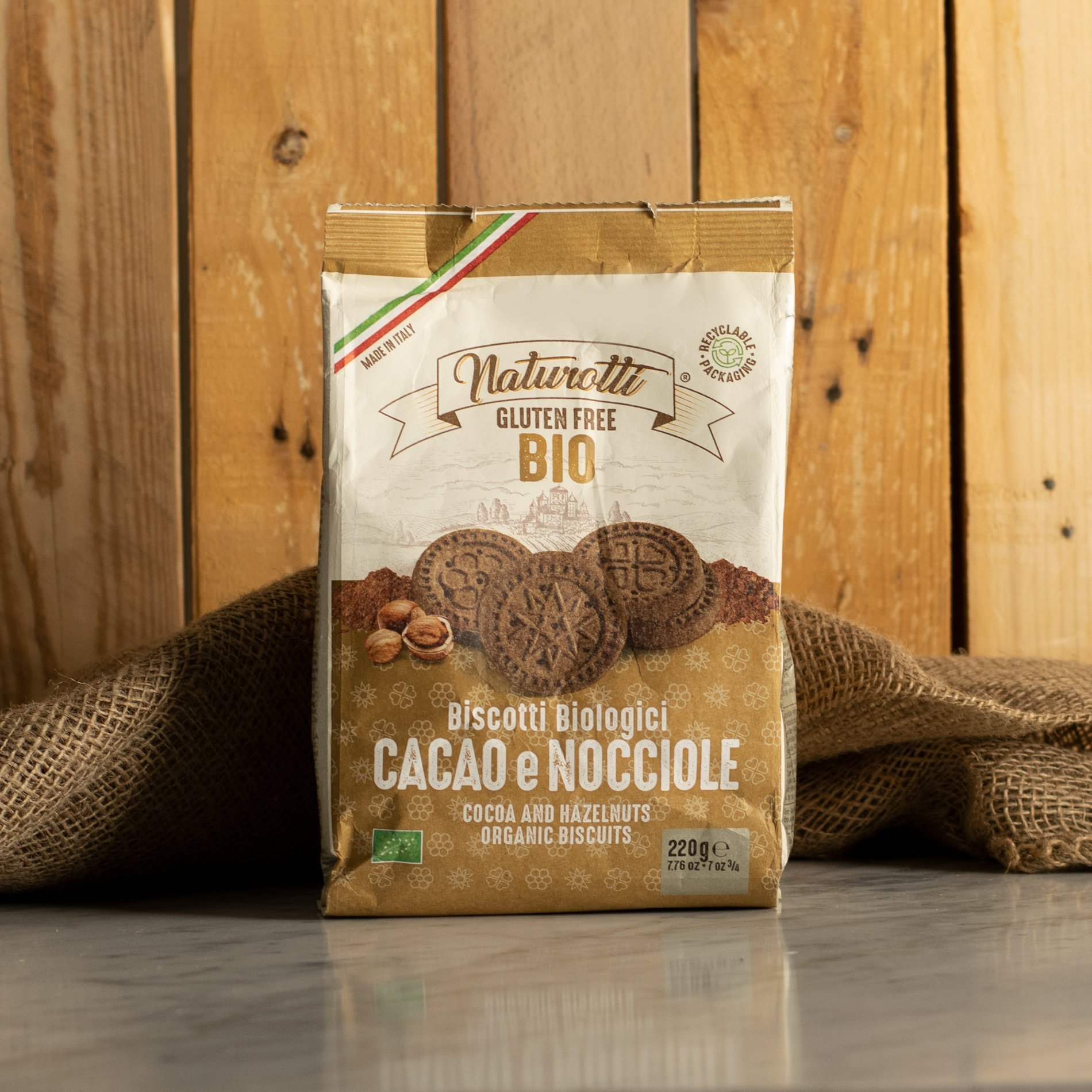 Biscotti al Cacao e nocciole bio & senza glutine