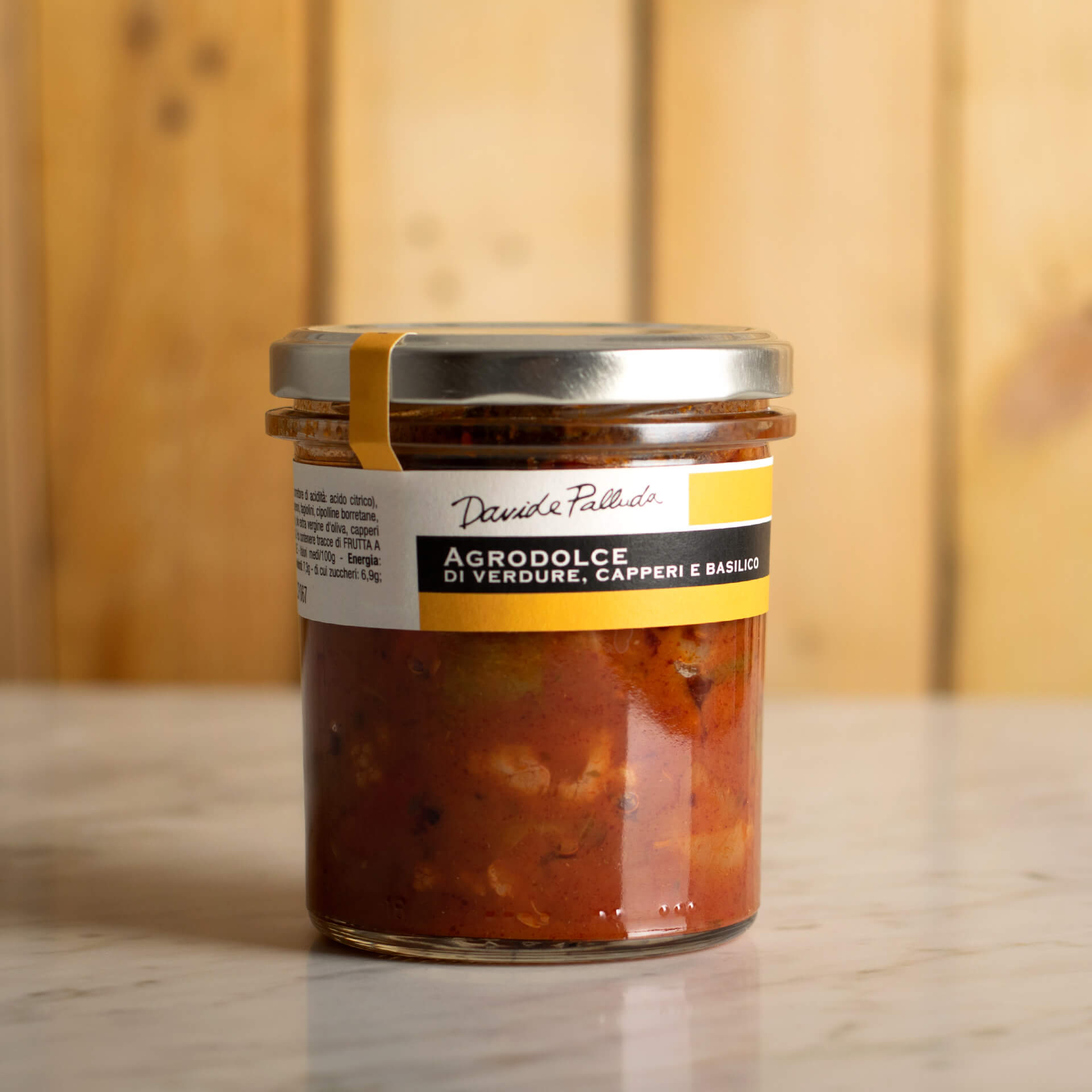 Agrodolce di verdure, capperi e basilico 300g