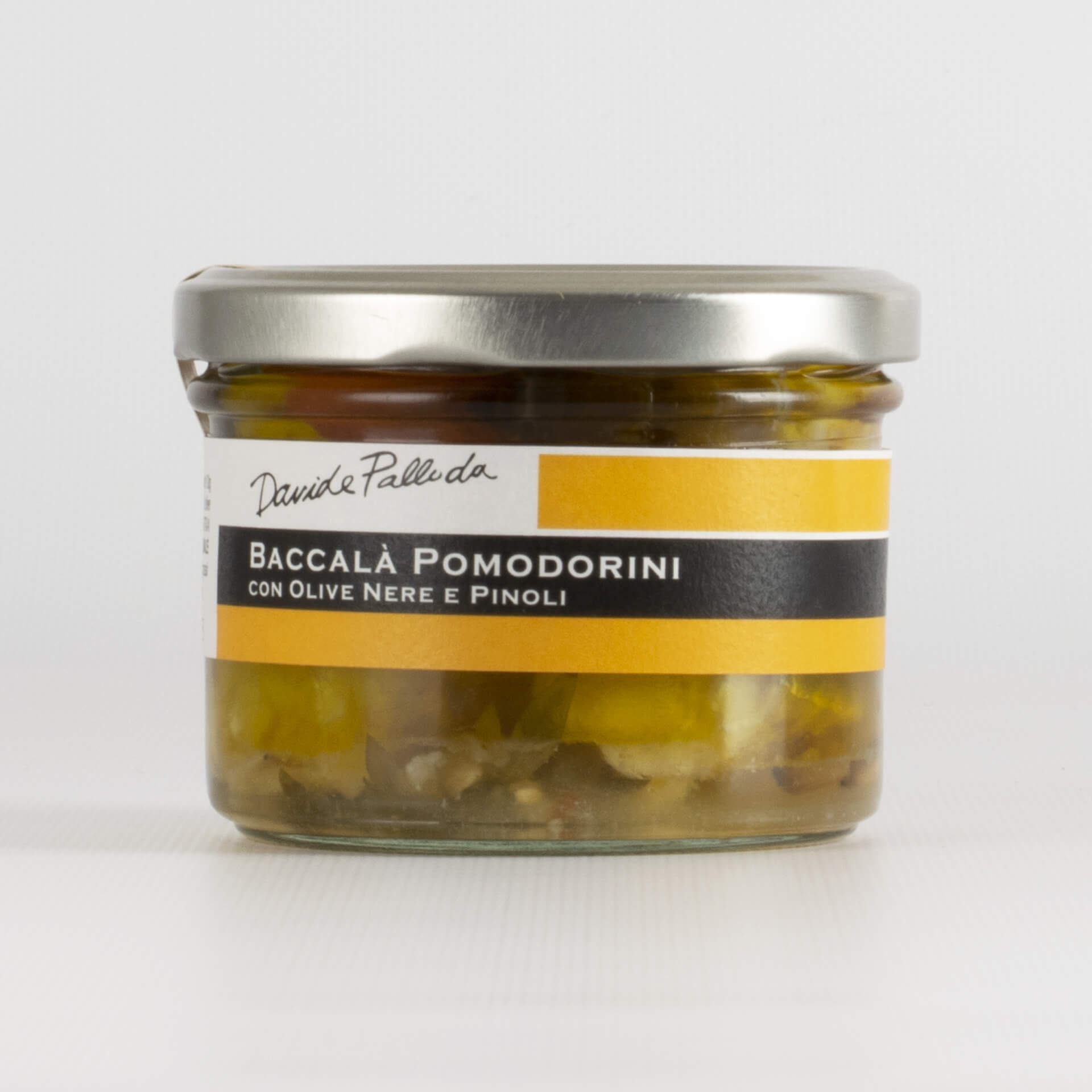 Baccalà pomodorini con olive nere e pinoli 210g