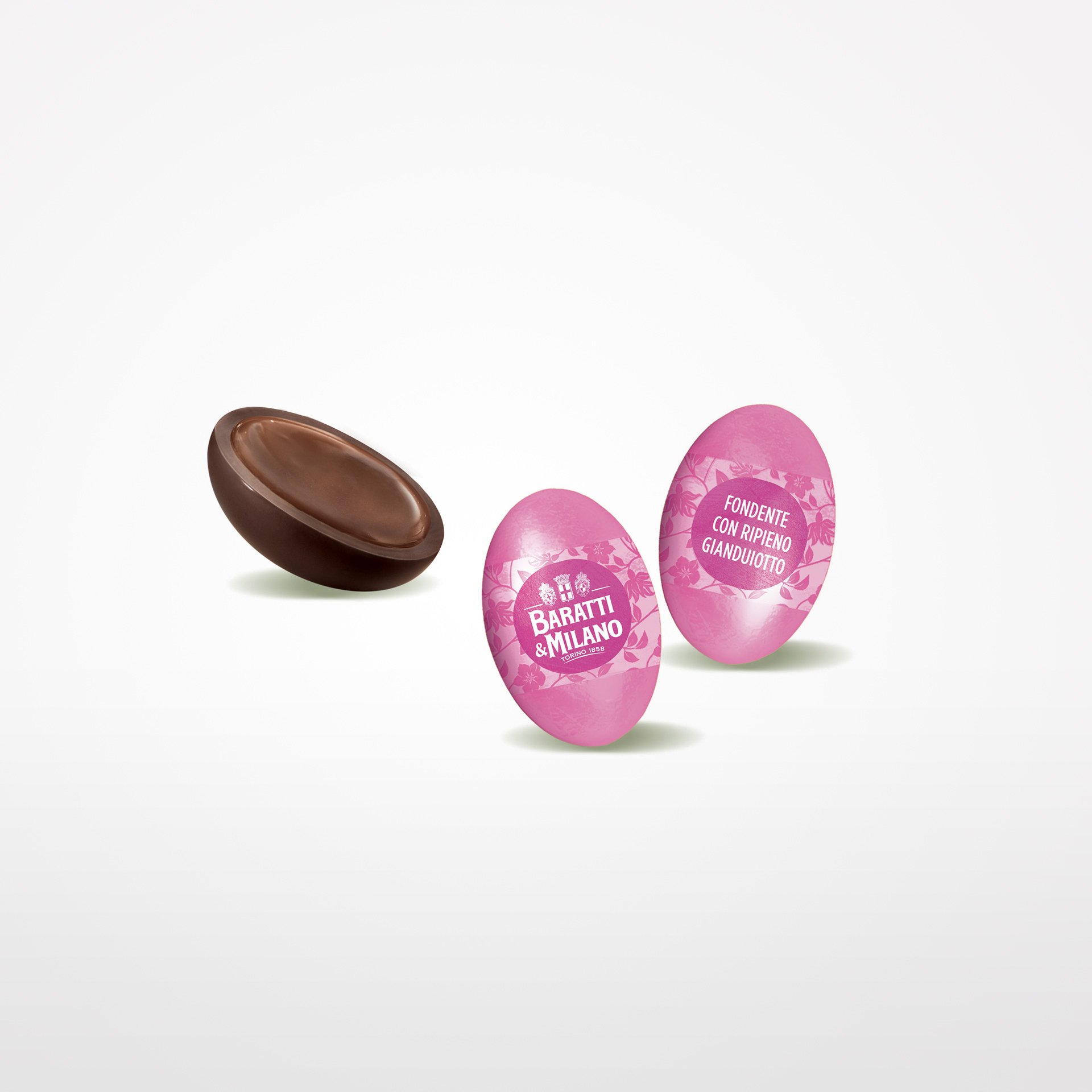 Extra dark chocolate egg filled with gianduiotto 500g