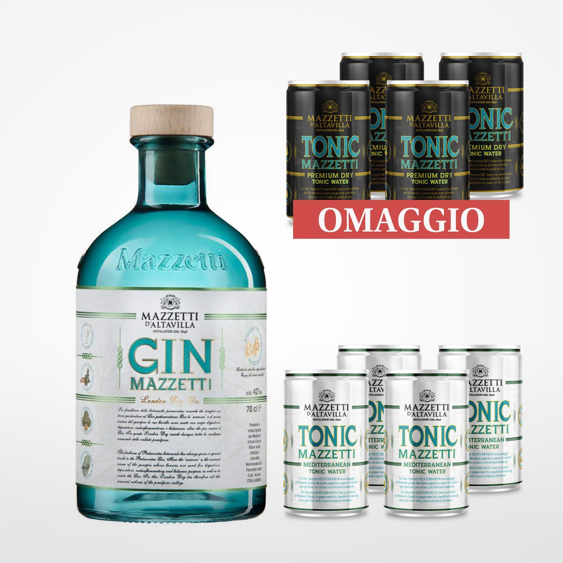 Kit Mazzetti Gin + toniche mediterranee + OMAGGIO