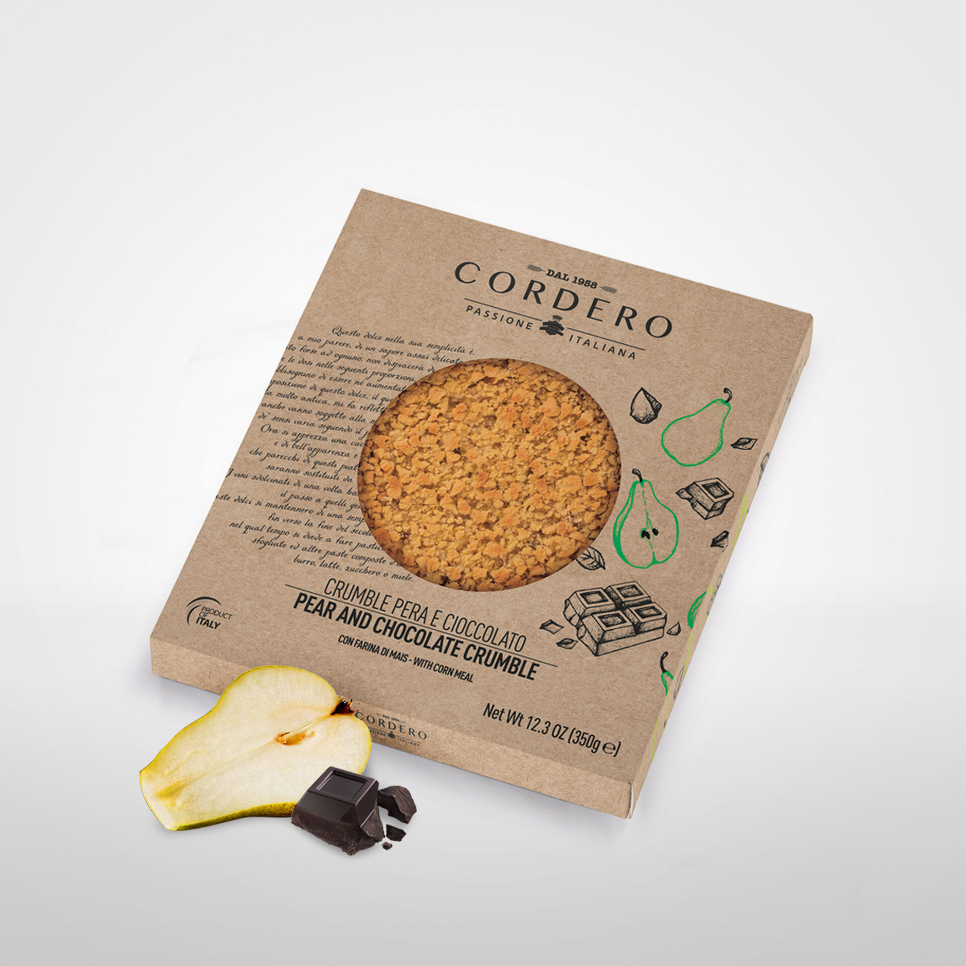 Crumble di Mais Pera e Cioccolato 350g