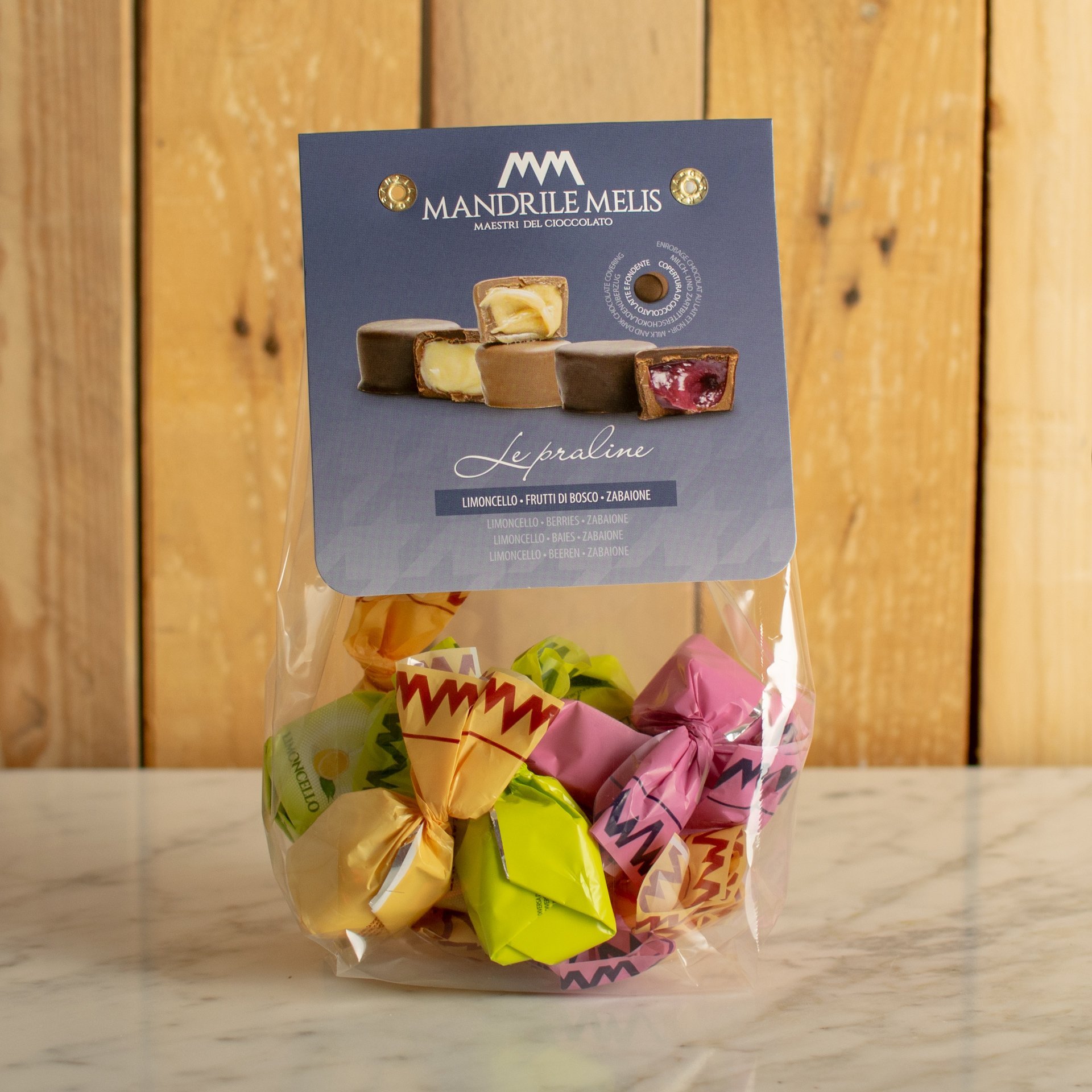 Verschiedene Likörpralinen Limoncello, Beeren und Zabajone 200g Verschiedene Likörpralinen Limoncello, Beeren und Zabajone 200g