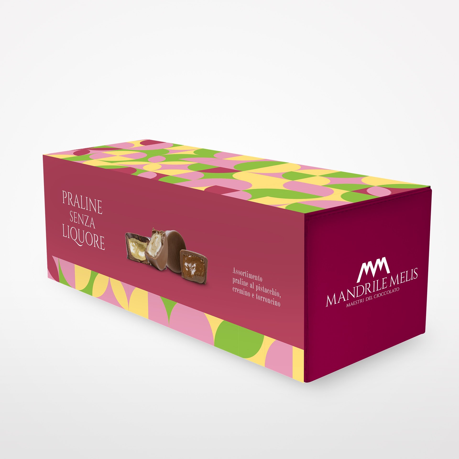 Geschenkbox Gemischte Pralinen Pistazien Cremino Torroncino Geschenkbox Gemischte Pralinen Pistazien Cremino Torroncino