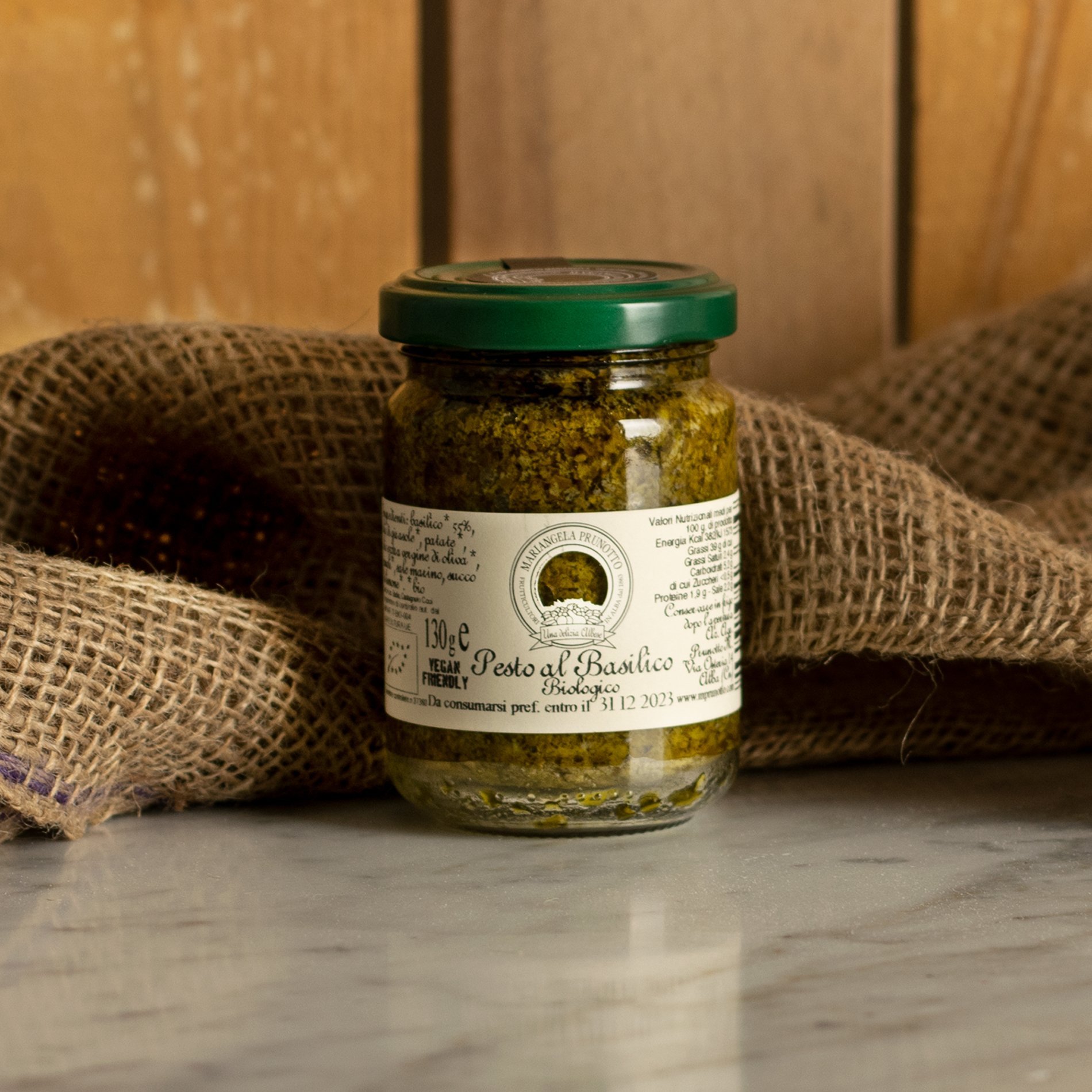 Pesto biologico al Basilico vegano 130g