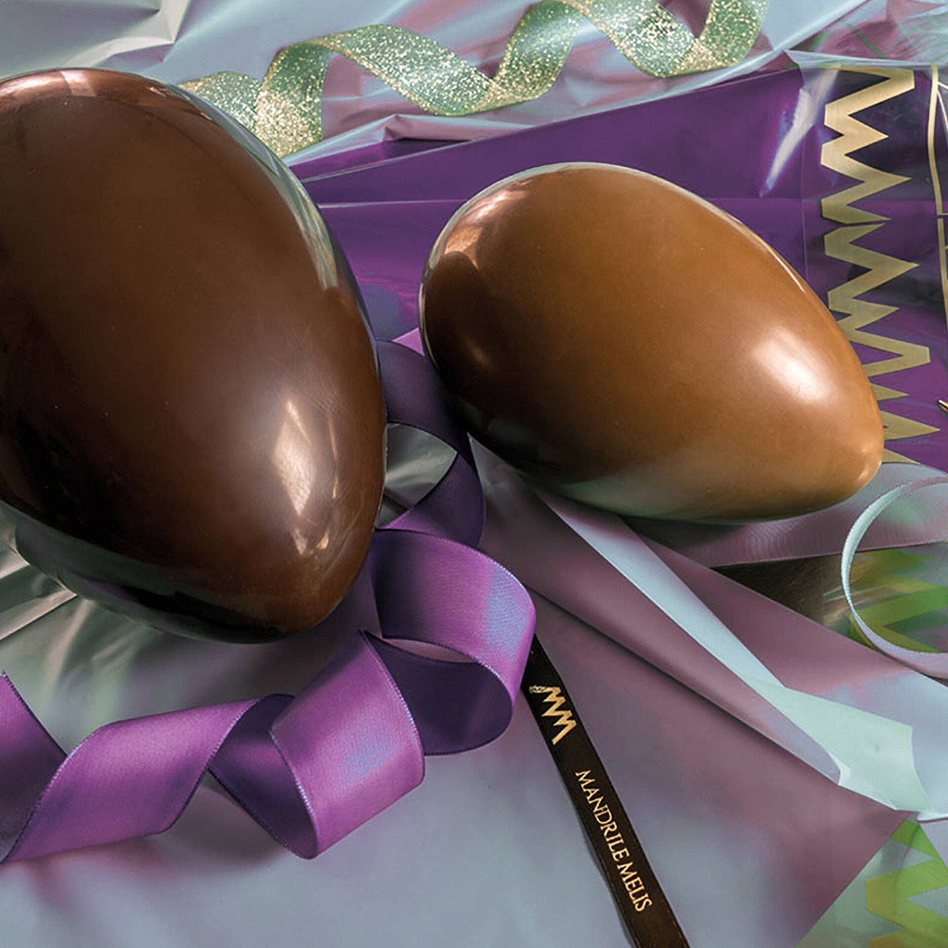 Dark Chocolate Egg lilac wrapping