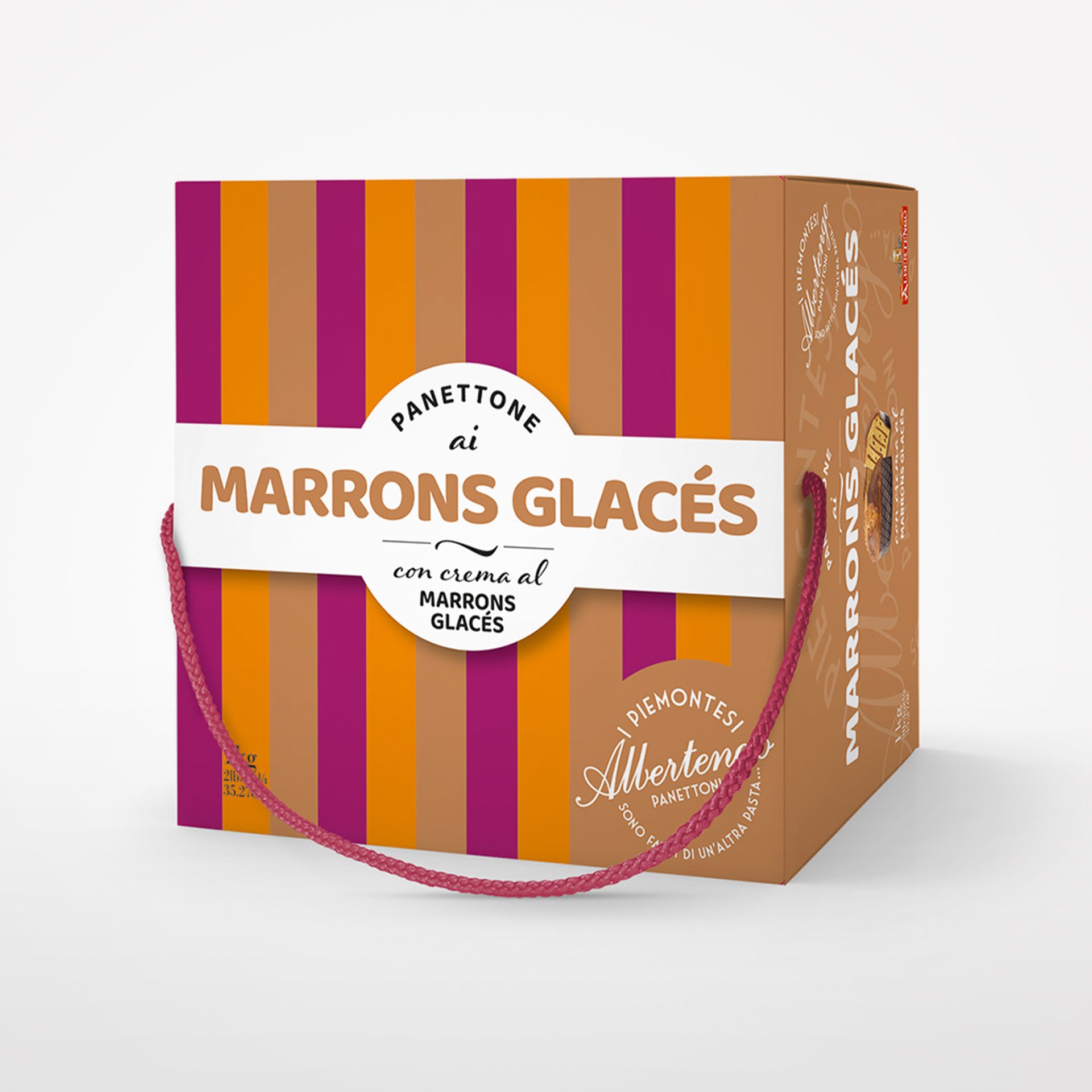 Panettone marron glacé 1kg con scatola