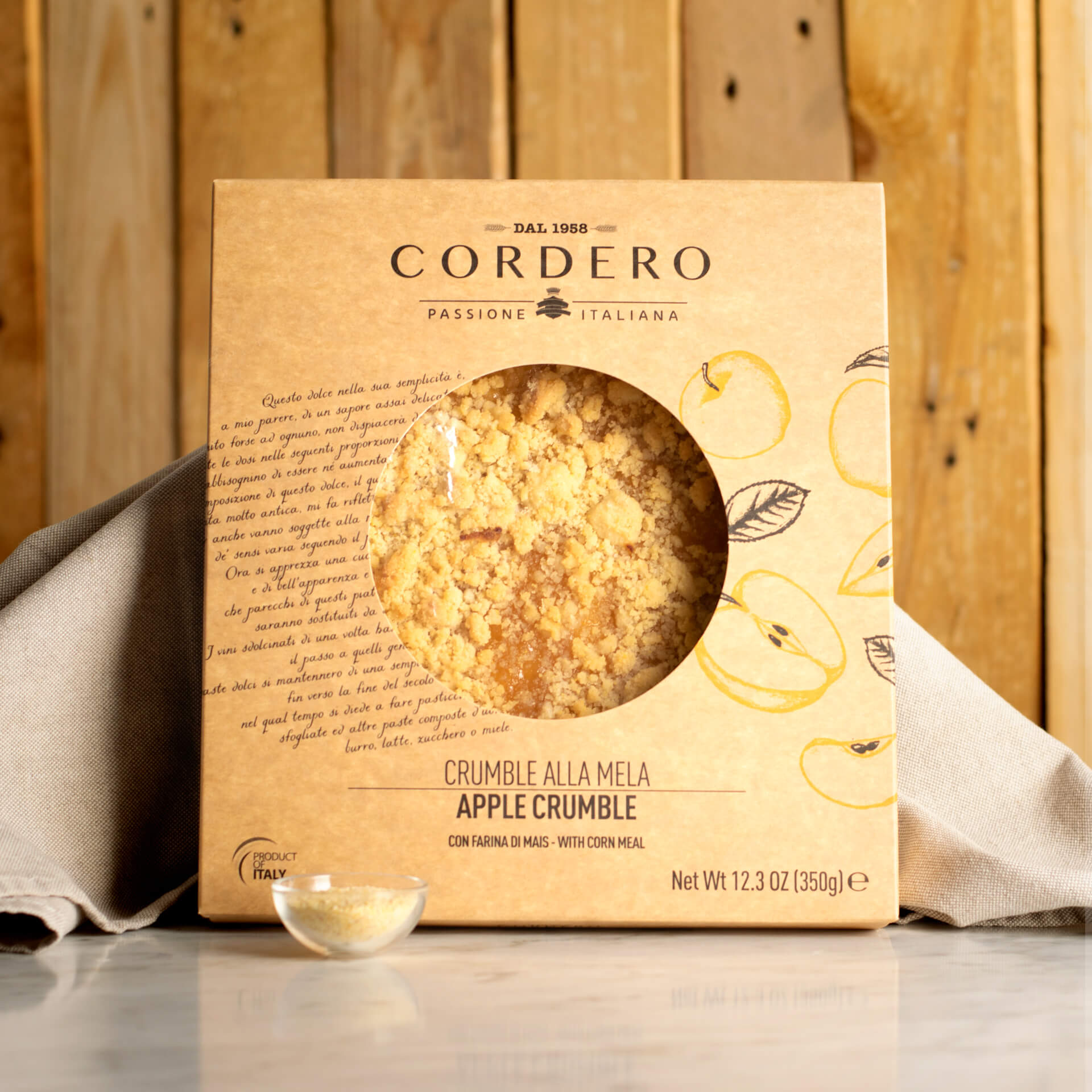 Crumble di Mais Mela e Cannella 350g