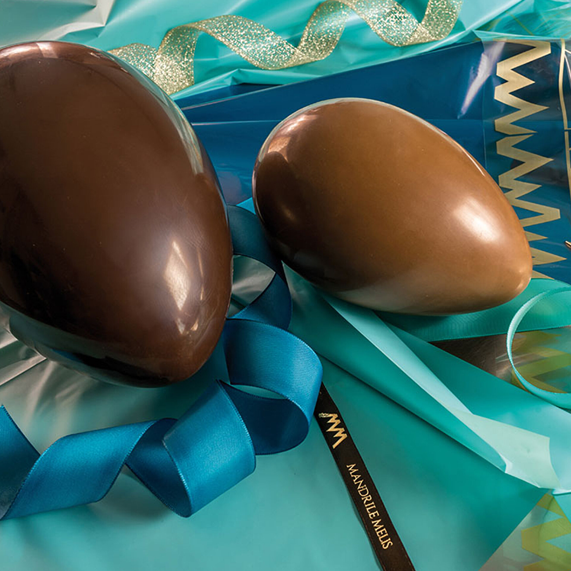 Dark Chocolate Egg in Green Wrapping