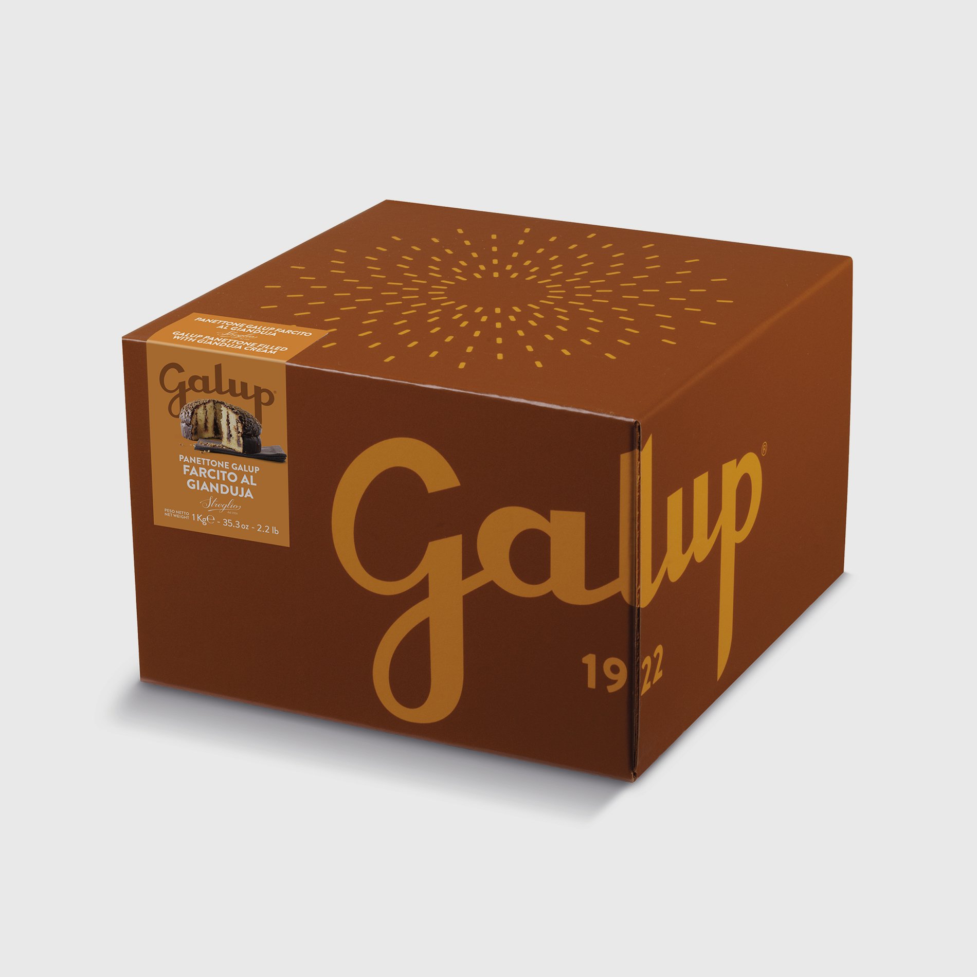 Panettone gefüllt mit Streglio-Gianduja-Creme