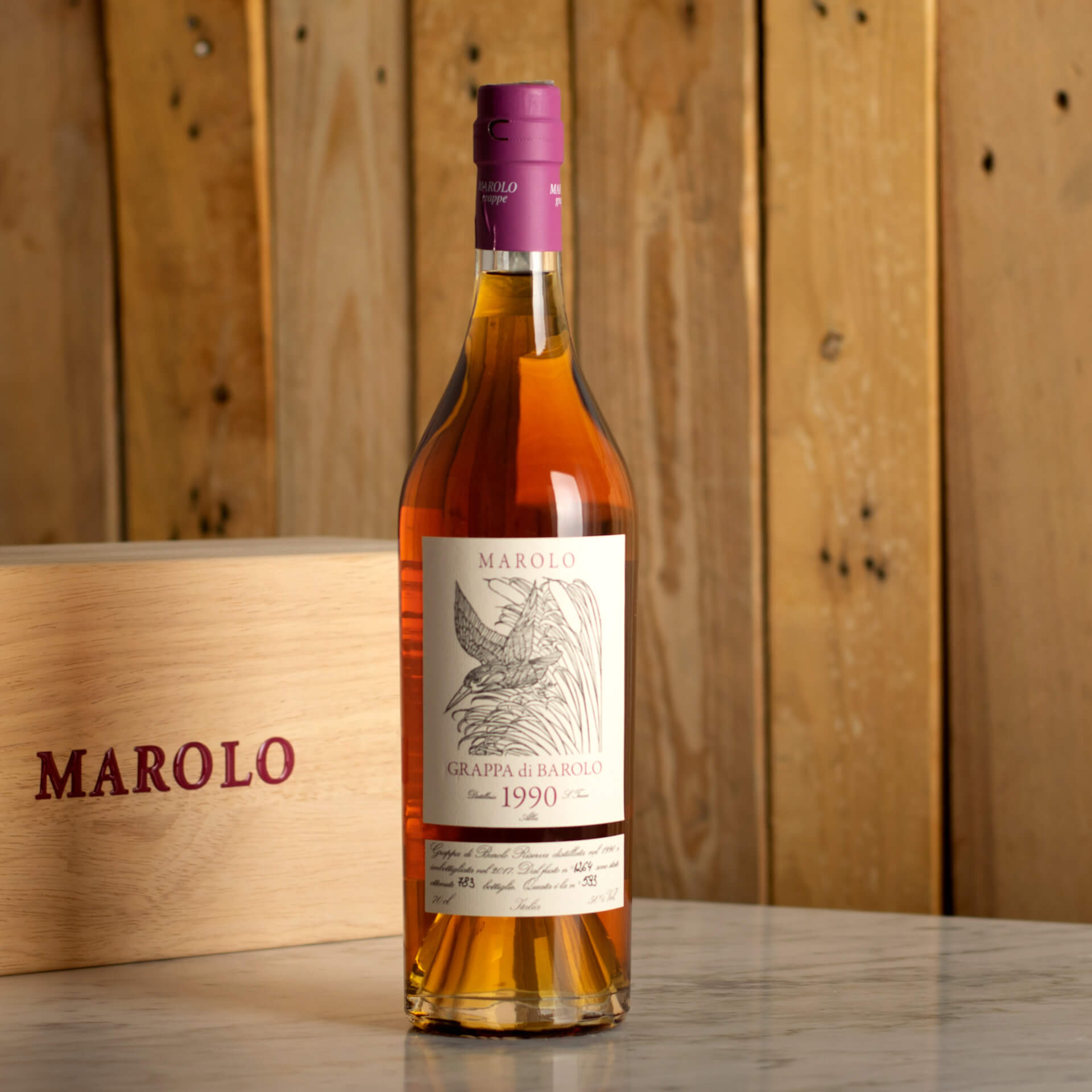 Grappa di Barolo 1990 The Great Reserves with wooden box